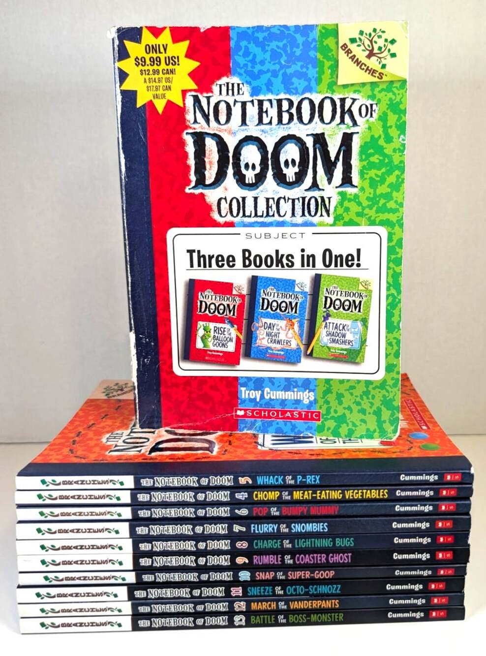 The Notebook of Doom Troy Cummings Books 1-13 Scholastic Branches 11 PB Lot